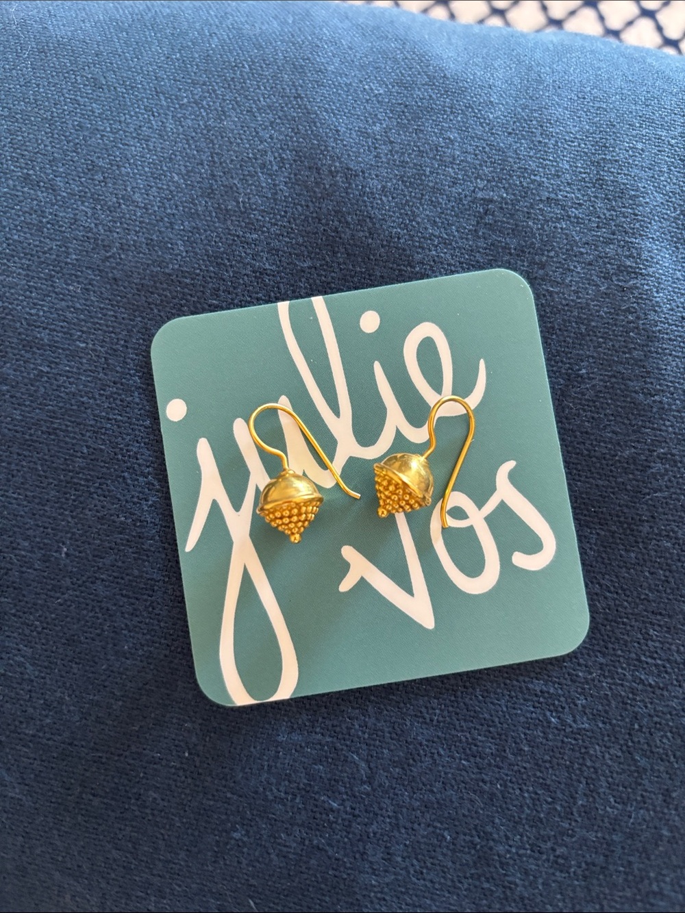 Julie Vos Gold Acorn Drop Earrings